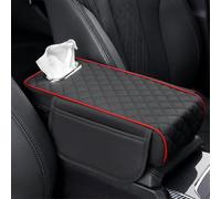 Car Leather Armrest Cushion for Infiniti FX35 FX37 EX25 G37 G35 G25, Memory Foam Multifunctional Tissue Holder Center Console Cover Arm Rest Cover Pad Armrest Box Pad With Storage Bag