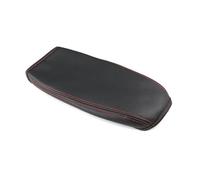 Car Leather Armrest Pad Interior Center Console Cover Box Protective Trim For Ford For Focus 2007 Protector(Black-red line)