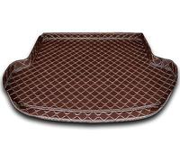 Car Leather Boot Liner Mat,for Bentley Bentayga 2015-2022 Waterproof Scratch Anti Slip Rear Trunk Tailored Dustproof.,G-Brown