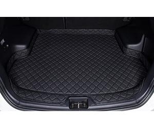 Car Leather Boot Liner Mat for Hyundai Kona Hybrid SX2 2024 2025, Tailored Rear Trunk Cargo Tray Luggage Carpet Anti Scratch Anti Slip Protector Pad Accessories Interior,Black