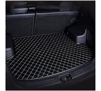 Car Leather Boot Liner Mat for KIA EV6, Tailored Waterproof Antislip Rear Trunk Protector Mat Anti-Scratch Cargo Tray Liners Interior Accessories,B/Black-beige