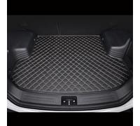 Car Leather Boot Liner Mat for Lynk & Co 01 2021-2026（Left side of trunk without net pocket）, Rear Trunk Waterproof Wear-Resistant Mats Protector Interior Accessories,A-Black-Beige