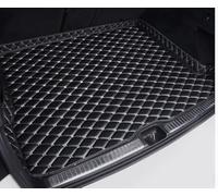 Car Leather Boot Liner Mat for MG MG5 2021-2024, Car Rear Trunk Protector Pad, Custom Waterproof Anti-Slip Luggage Mat, Cargo Tray Carpet Protector Liners,B Black+Beige