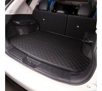 Car Leather Boot Liner Mat for Nissan X Trial T31 2007 2008 2009 2010 2011 2012 2013 2014, Rear Trunk Waterproof Wear-Resistant Mats Protector Interior Accessories,A-Black