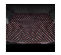 Car Leather Boot Liner Mats Car Trunk Mat Cargo Liner Carpet Interior Cover Compatible With Mazda 6 Atenza 2013(Black red)