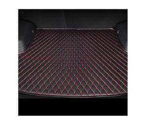 Car Leather Boot Liner Mats Car Trunk Mat Cargo Liner Carpet Interior Cover Compatible With Mazda 6 Atenza 2013(Black red)