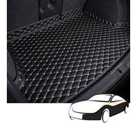 Car Leather Boot Liner Mats for Chevrolet malibu 2015-, Car Rear Trunk Protector Pad Cargo Tray Protector Waterproof Carpets Liners Accessories,B/Black And White