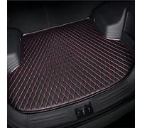 Car Leather Boot Liner Mats for Mazda 3 2020-2024, Waterproof Anti-Scratch Anti-Slip Wear-Resistant Protector Liner Mat,Black-red-2