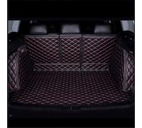 Car Leather Boot Liner Mats for MG MG5 EV Station wagon (estate) 2020 2021 2022 2023 2024, Full Coverage Waterproof Anti-Scratch Anti-Slip Wear-Resistant Trunk Mat Accessories,F Black Red