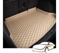 Car Leather Boot Liner Mats for Nissanf Cube 2002-2008 Five Seats Seven Seats, Car Rear Trunk Protector Pad Cargo Tray Protector Waterproof Carpets Liners Accessories,D/Beige