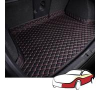 Car Leather Boot Liner Mats for Toyota Crown 2016-2018, Car Rear Trunk Protector Pad Cargo Tray Protector Waterproof Carpets Liners Accessories,C/Black And Red