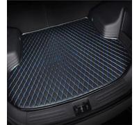 Car Leather Boot Liner Mats for VW Tiguan Allspace R-Line 2021 2022 2023 2024-, Waterproof Anti-Scratch Trunk Pad Cargo Tray Protector Liners Floor Guard Cover Accessories,F Black Blue