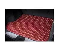 Car Leather Boot Mats Compatible With VW ID.7 2024 2025 2026 Artificial Leather Custom Car Trunk Mat Storage Cushion Interior Carpet(Wine Red)
