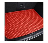 Car Leather Boot Mats Compatible With VW Passat B8 2011 2012 2013 2014 2015 2016 2017 2018 PU Leather Custom Car Trunk Mats Interior Carpet(Red)