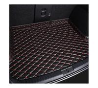 Car Leather Boot Mats Compatible With VW Passat B8 2011 2012 2013 2014 2015 2016 2017 2018 PU Leather Custom Car Trunk Mats Interior Carpet(Black red)