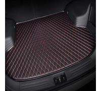 Car Leather Boot Mats for Cupra Formentor 2020-2024-, Rear Trunk Cargo Tray Liners Luggage Mat Anti-Scratch Carpets Protector Pad Interior Accessories,E Black Red