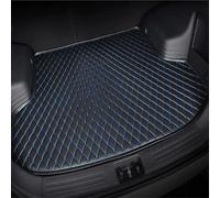 Car Leather Boot Mats for Hyundai Genesis (DH) 2. Gen 2014-2016, Car Accessories Auto Interior Decoration Car Boot Mats Waterproof Protector Carpet,Black-Blue