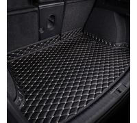 Car Leather Boot Mats for Peugeot 3008 GT Line 2019-2021, Rear Trunk Cargo Tray Liners Luggage Mat Anti-Scratch Carpets Protector Pad Interior Accessories,E Black Beige
