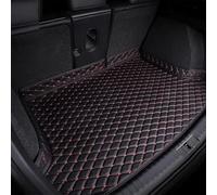 Car Leather Boot Mats for Ranger 2016 2017 2018 2019 2020 2021 2022, Waterproof Anti-Slip Anti Scratch Rear Trunk Cargo Pad Trunk Protector Pad Accessories, C/Black red line