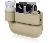 Car Leather Cup Gap Bag for TOYOTA Innova 2004-2015, Adjustable Seat Storage Box for Phones, Glasses, Keys, Cards.