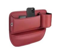 Car Leather Cup Holder Gap Bag for City 6. Gen 2008 2009 2010 2011 2012 2013 2014, Multifunctional Seat Storage Box Front Seat Gap Filler Organiser Accessories,A/Red-A/Main driver