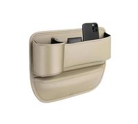 Car Leather Cup Holder Gap Bag for Land Rover Discovery4 LR4 (5seats) 2010-2016, Multifunctional Seat Storage Box Front Seat Gap Filler Organiser Accessories,A/Beige-A/Copilot