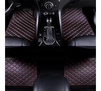 Car Leather Floor Mats for LanRo-ver Range Rove(5SEATs)2007-2012, Non Slip Waterproof Leather Car Mat Interior Accessories,Black-Red