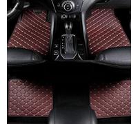 Car Leather Floor Mats for Nissan X-Trial T31 2014-2017（7Seats）, Waterproof Non-Slip Protector Carpets Front Rear Floor Mat Set Styling Accessories,E Coffee
