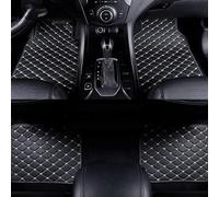Car Leather Floor Mats for Vauxhall Mokka X 2016 2017 2018 2019 (RHD), All Weather Waterproof Non-Slip Car Floor Mats Set, Car Protection Accessories,2 BLACK+BEIGE