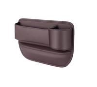 Car Leather Gap Bag For Suzuki Grand Vitara 2007-2017,Adjustable Gap Filler Organizer with Cup Holder for Glasses Phones Keys Cards,B-Erster Offizier-Brown