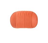 Car Leather Headrest And Lumbar Support Pillow Automotive Neck Protector Latex Head Pillow Backrest(Headrest horse Orange)