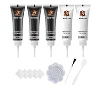 Car Leather Repair Kit - Waterproof Scratch Remover Color Restorer for Black & White Leather, Includes Brush, Spoon Palette For Steering Wheel, Panels, Armrests in Cars, SUVs, Trucks
