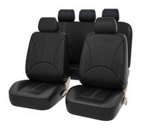 Car Leather Seat Covers for Fiat Panda 2003-2024, Waterproof PU Leather Seat Cushion Protector Front Rear Seat Cover Universal Accessories,A/Black
