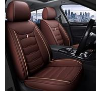 Car Leather Seat Covers for Kia EV6,Full Set Front Rear Back Seat Seat Protectors Airbag Compatible,A-Coffee