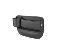 Car Leather Seat Gap Filler with Cup Holder for SEAT Ateca/Tarraco/Seat Leon Cupra Formentor Cupra Leon 20-26, Waterproof Storage Organizer, Durable Side Console Pocket, Black 1-Pack