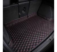 Car Leather Trunk Mat Boot Liner for Ford Explorer EV 2024-2025, Weather Protector Anti-Scratch Cargo Non-Slip Waterproof Durable,Black-red