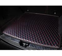 Car Leather Trunk Mat For Dodge For Journey For Charger For Challenger For Dart For Caliber For Durango For Avenger For Magnum Car Boot Liner Mat Protector(Black Red 4pcs)