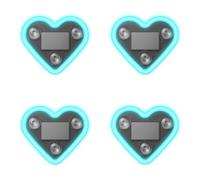 Car LED Ambient Heart Light Solar Powered Heart-Shaped LED Neon Light IP65 Waterproof Switchable Modes Romantic Cars Outdoor Decor for Couples Valentine's Day Car Decor (Ice Blue, 4PCS)
