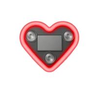 Car LED Ambient Light, 2026 Upgraded Solar-Powered Heart-Shaped LED Neon Light, Wiring Free, Switchable Modes, Romantic Mood Decoration, Interior Atmosphere Lamps for Car (Red)