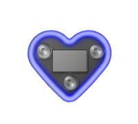 Car LED Ambient Light, 2026 Upgraded Solar-Powered Heart-Shaped LED Neon Light, Wiring Free, Switchable Modes, Romantic Mood Decoration, Interior Atmosphere Lamps for Car (Blue)