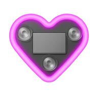 Car LED Ambient Light, 2026 Upgraded Solar-Powered Heart-Shaped LED Neon Light, Wiring Free, Switchable Modes, Romantic Mood Decoration, Interior Atmosphere Lamps for Car (Pink)