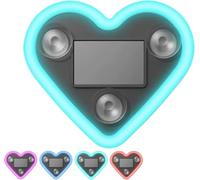 Car LED Ambient Light, Solar-Powered Heart-Shaped LED Neon L/ight, IP65 Waterproof, Switchable Modes, Romantic Car Interior Decor Accessory for C/ar and Outdoor Decor (Light Blue)