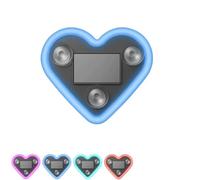 Car LED Ambient Light, Solar-Powered Heart-Shaped LED Neon L/ight, IP65 Waterproof, Switchable Modes, Romantic Car Interior Decor Accessory for C/ar and Outdoor Decor (Blue)