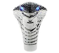 Car LED Cobra Head Manual/Automatic Gear Stick Shift Knob Activated LED Light Handle Shifter Lever Novelty Tool Universal (Blue)