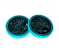 Car LED Cup Coasters - Colorful 2PCS USB Rechargeable Light Up Cup Holder, Car Interior Anti-Slip Glowing Drink Holders for Vehicle Decor, Gift for Friends, Family, Home, Office, Mother’s Day