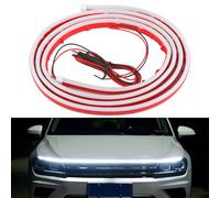 Car LED Hood Light Strip 1.8M 12V Front Bonnet Daytime Running Lights Engine Cover Decoration Accessories Flexible Waterproof Easy Install for Cars Trucks SUVs Bright Dynamic Start-Up Effect