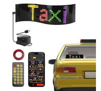 Car LED Interior Light Display Board - App Remote Control Flexible Programmable Custom Text Pattern Sign for Shop (16x64 Pixels)
