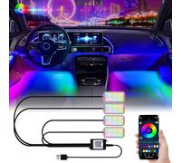 Car LED Interior Lights,Car Led Lights Interior Usb,APP Control Music Sound-Activated Car LED Strip Light Accessories,USB Decoration Atmosphere Lights,Car Stuff Lighting Kits Decoration