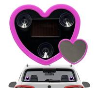 Car LED Lights - Heart Vehicle Interior Decor Set, Solar Powered Ambient Lighting Kit, Elegant Cabin Enhancement, Soft Glow Styling Accessory | Radiant Interior Illumination Effect For Vehicle