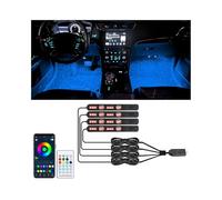 Car LED Lights Interior,RGB 213 Modes Interior Car Lights with App Control,Music Sync Under Dash Footwell Neon Starry Lighting Kit,4 in1 Automotive Inside Stars Accent Light